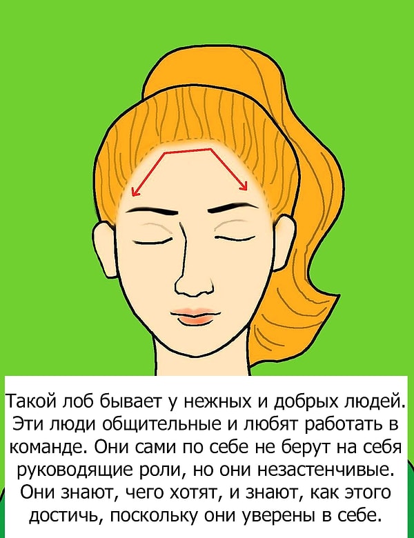 У вас лоб в форме горы: