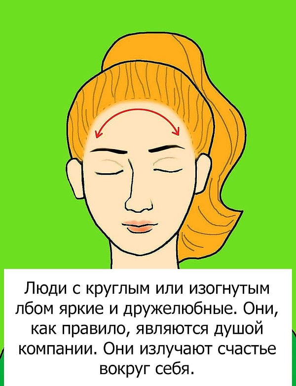 У вас изогнутая форма лба: