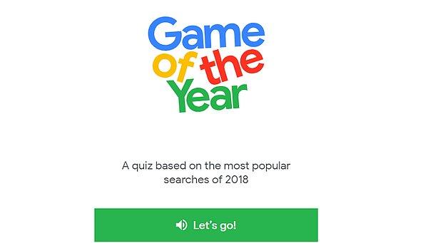 Game of the Year'da temel amaç, size verilen şıklar arasından 2018'de Google'da en çok aratılanın hangisi olduğunu bulmak!
