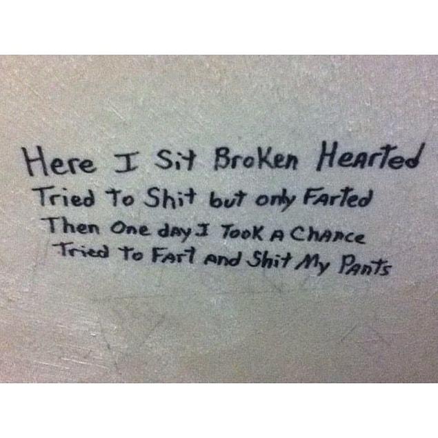 10. Bathroom poetry...