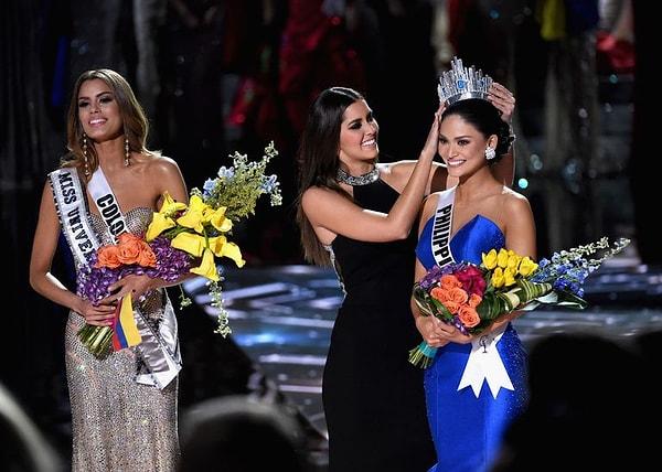 4. Sadece anons skandalları bizde olmuyor! 2015 yılında ABD'nin Las Vegas kentinde düzenlenen Miss Universe'de yarışmayı kazanan isim yanlış anons edildi. Yarışmanın birincisinin Kolombiyalı Ariadna Gutierrez Arevalo olduğu açıklandı fakat gerçek birinci Pia Alonzo Wurtzbach'di.