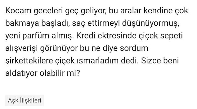 1. Yok canım, sen de iyice kuruntu yapmaya başladın!