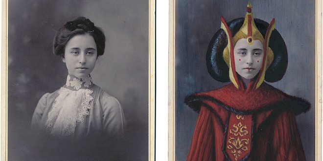 Бэтмен и Чудо-женщина 1870 года: Художник превращает винтажные портреты в героев поп-культуры