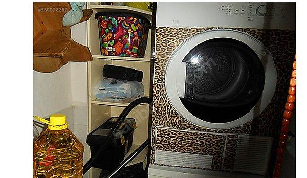 9. Çamaşır makinası da dekorasyon çılgınlığından nasibini almış.