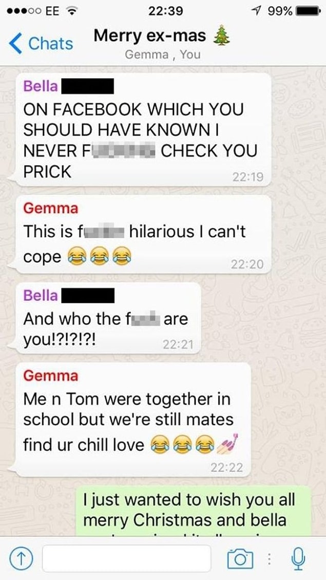 But as you can imagine, four ex-girlfriends together got really angry...