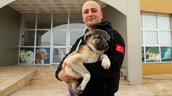 Sağlığına kavuşan köpeği ise hayatını kurtaran polis Burak Ökten sahiplendi.