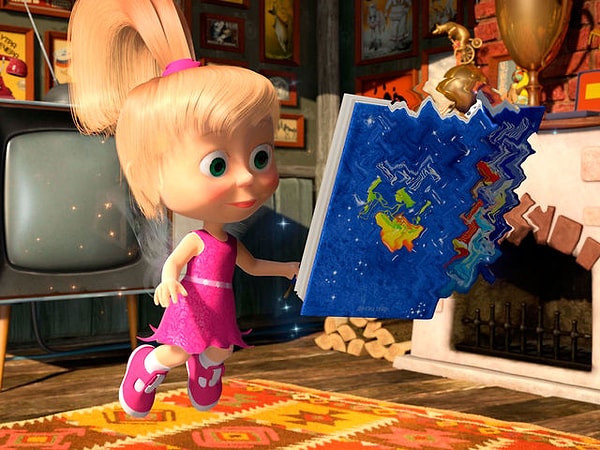 3. В этой сцене Маша читает книгу...