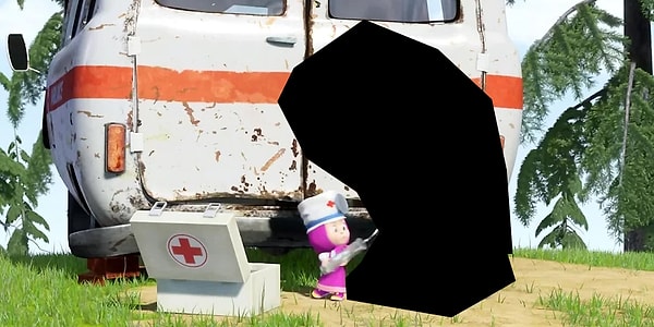 8. И, наконец, кого главная героиня мультфильма "лечит" на этом моменте?