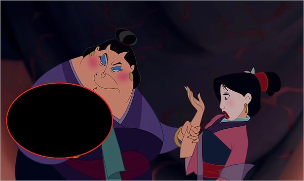 1. Что в руках у Свахи из мультика "Мулан"?