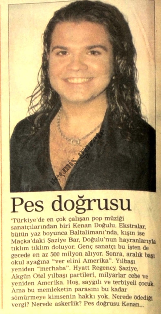 11. Yıl 1997. Kenan Doğulu'ya sallamışlar.