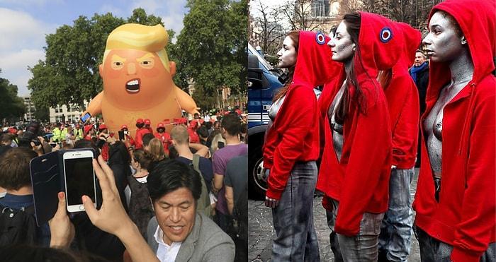 2018'in İlginç Eylemleri: Trump Balonu, Yakılan Dolarlar ve Protesto Amaçlı Yenen Portakallar