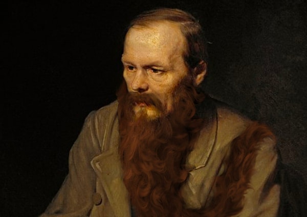 2. Достоевского вам наверняка сложно было узнать из-за...