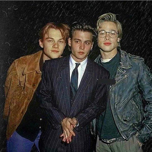 22. Leonardo DiCaprio, Johnny Depp ve Brad Pitt, 1990'lar.