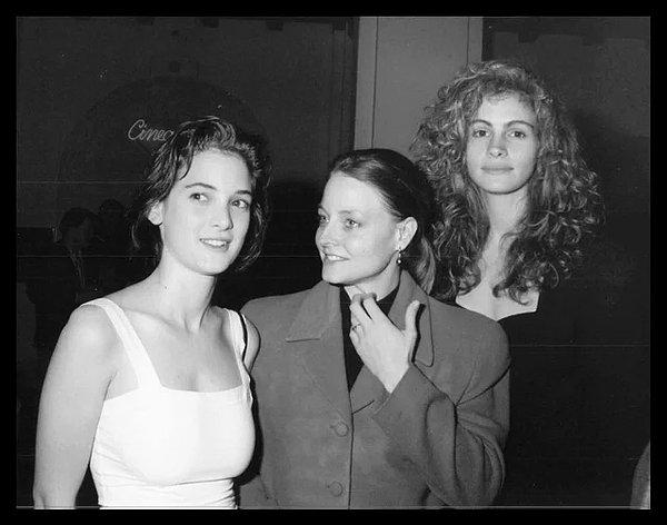 21. Winona Ryder, Jodie Foster ve Julia Roberts, 1989.