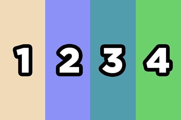 11. Bu karelerden hangisi 3 numara ile aynı renk?