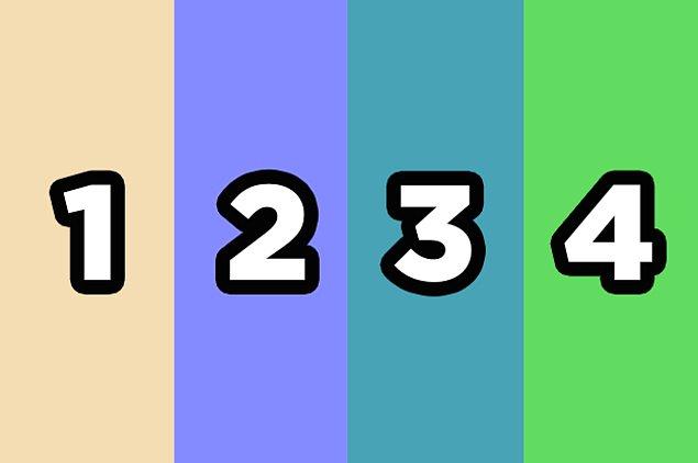 11. Bu karelerden hangisi 3 numara ile aynı renk?