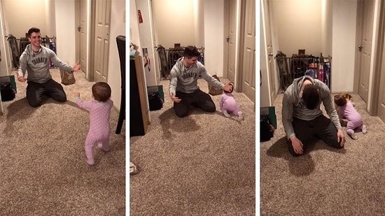 Kollarını Açan Babasını Pas Geçerek İçinde Yemek Olan Poşete Yönelen Karnı Aç Bebek