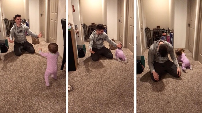 Kollarını Açan Babasını Pas Geçerek İçinde Yemek Olan Poşete Yönelen Karnı Aç Bebek