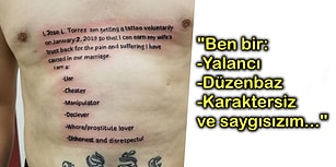 Aldattığı Karısı Kendisini Affetsin Diye Vücuduna Dövme Yaptırarak Özür Dileyen Adamın Dramı