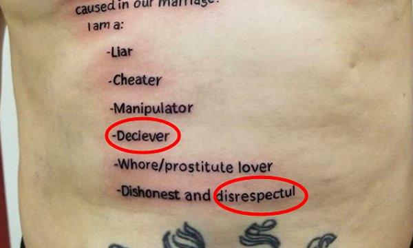 Bu arada dövmedeki yazım yanlışları da sosyal medyadaki insanların gözünden kaçmadı.