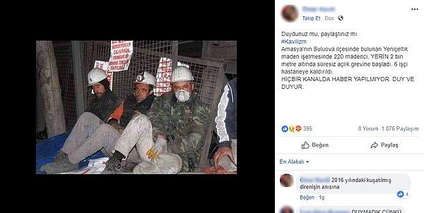4. "Amasya’nın Suluova ilçesinde 220 maden işçisinin Ocak 2019’da açlık grevine başladıkları iddiası."