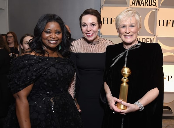 13. Целых три кинодив на одной фотографии: Октавия Спенсер, Оливия Коулман и Гленн Клоуз.