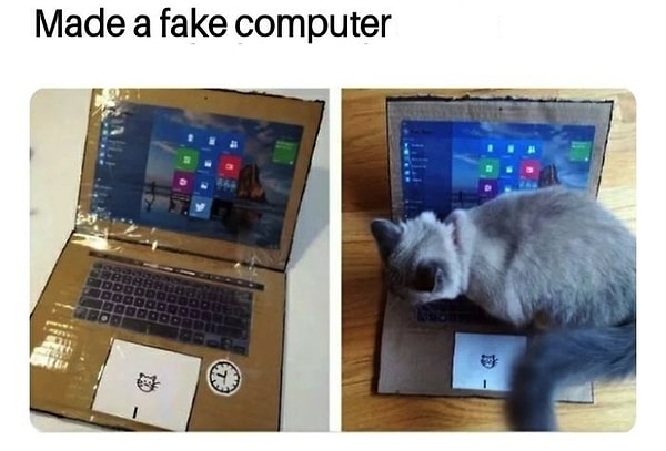 10. "Я сделал фейковый компьютер, и это сработало!"