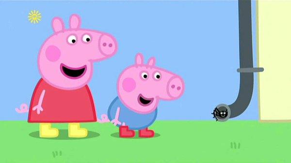 3. Avusturalya'da "Peppa Pig" isimli çizgi film, çocuklara örümceklerden korkmamalarını öğrettiği için yasaklandı.