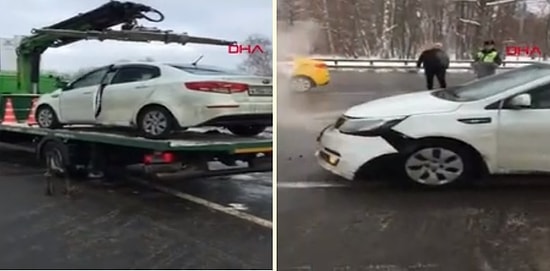 Çekiciye Öfkelenen Adam Aracını Çekicinin Üzerinden Rampasız İndirdi!