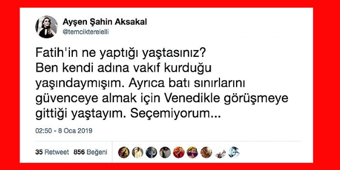 Fatih'in Ne Yaptığı Yaştasın?