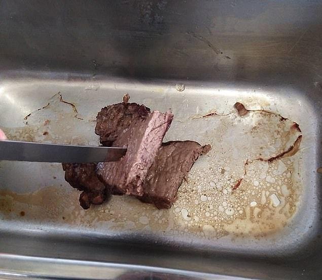 He left it in the car and when he returned found that the steak cooked to well-done!