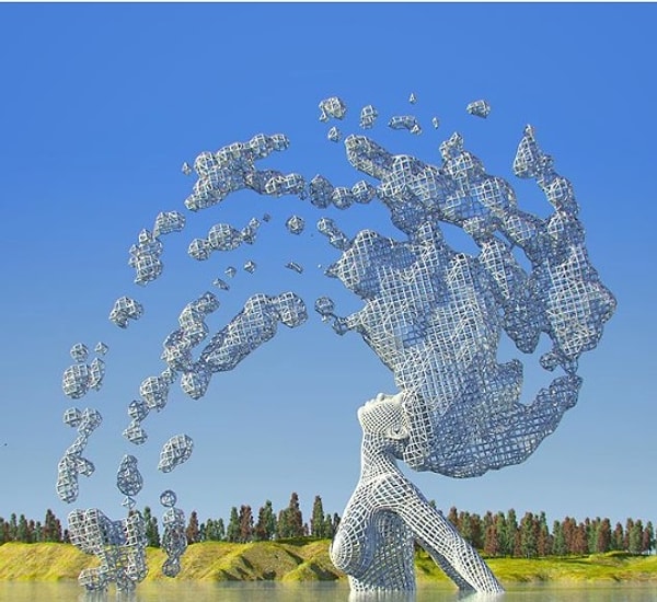 14. "Гром среди ясного неба" Чеда Найта, менеджера по 3D-дизайну Nike, который говорит, что искусство дает зрителям возможность читать мысли.