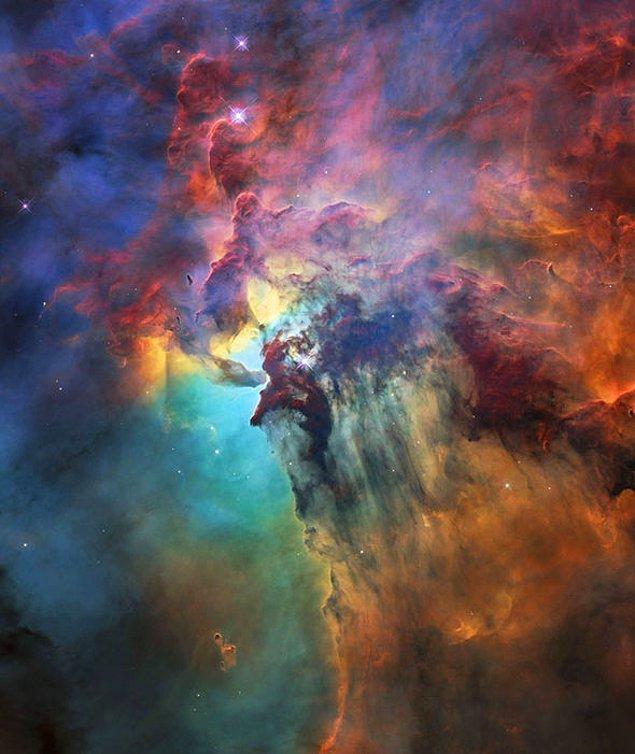7. Lagoon Nebulası'nın renkli görüntüsü.