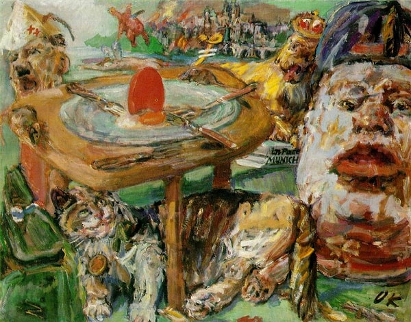 5. Картина австрийского художника Оскара Кокошки - "Красное яйцо", 1940-41 г.