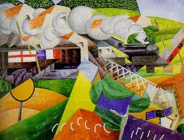 8. Джино Северини и его работа "Поезд Красного креста", 1914 г.