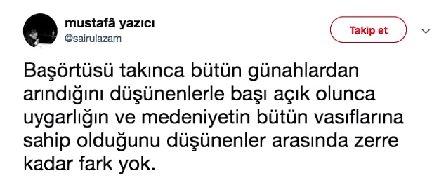 Bir de böyle yorumlar var...