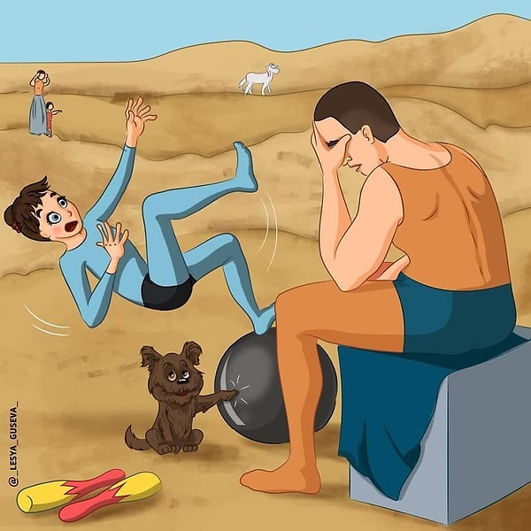 4. А это "Падающая с шара девочка"