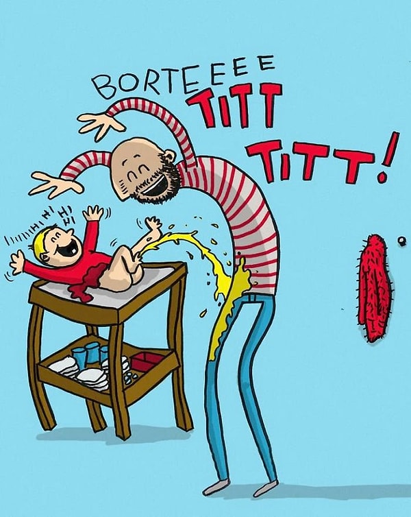 9. Сначала надеть подгузник, потом смешить дитя. Запомните это нехитрое правило