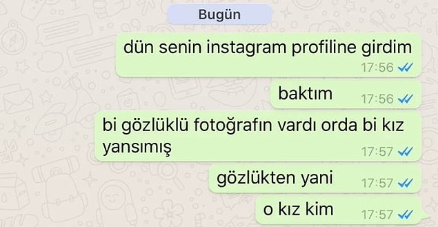 4. Peki sevgilin sosyal medya hesaplarını böyle çılgın gibi inceler mi?