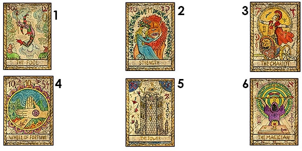 5. Выберите карту, которая первой на вас посмотрела.