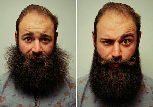 7. "Bazı insanlar, temiz ve düzenli sakalın ne kadar çaba gerektirdiğini takdir etmiyor! İşte sizlere 15 dakikalık günlük 'tımar' rutinimden öncesi ve sonrası fotoğrafı!"