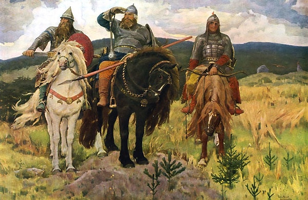 4. Какой масти конь Алёши Поповича на картине Васнецова?