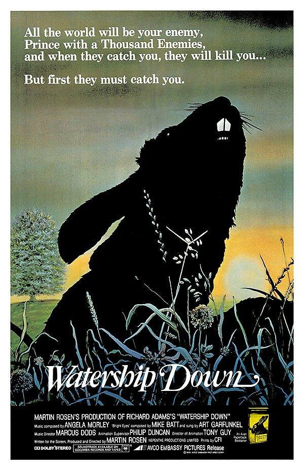 12. Watership Down - 1978