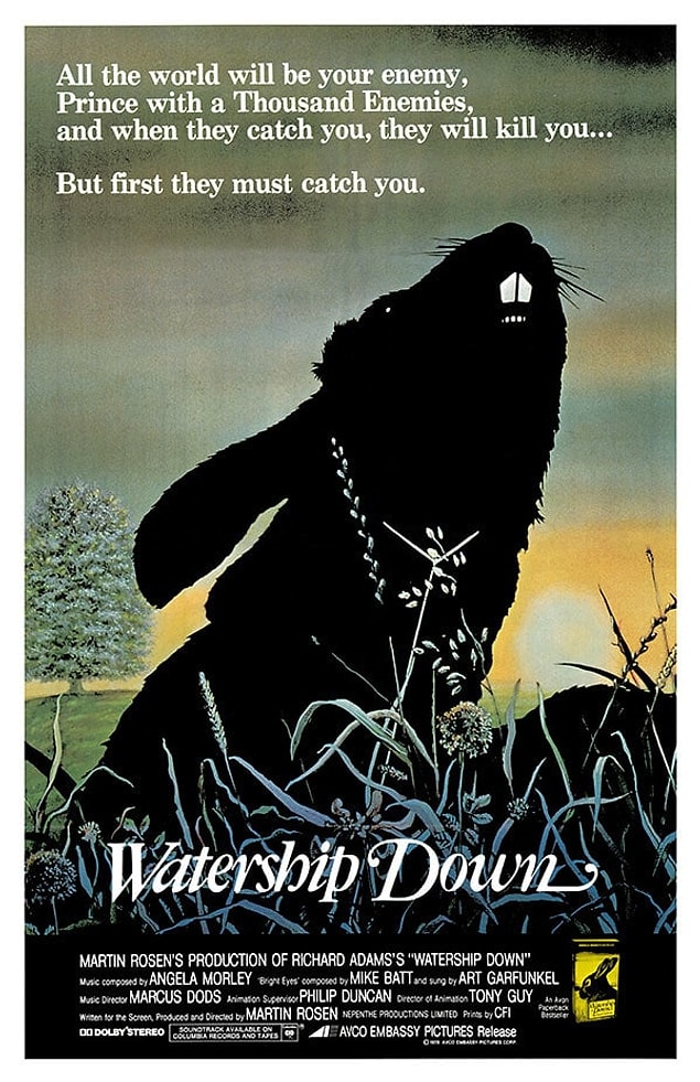 12. Watership Down - 1978