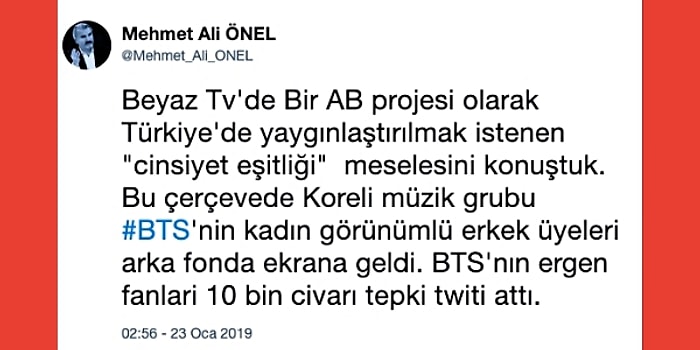 Mehmet Ali Önel Beyaz TV'ye Konuştu: Eşcinsellik Modası Nüfusu Yok Ediyor, Cinsiyet Eşitliği Fıtrata Aykırı, BTS Grubu Cinsiyetsiz ve Ucube!