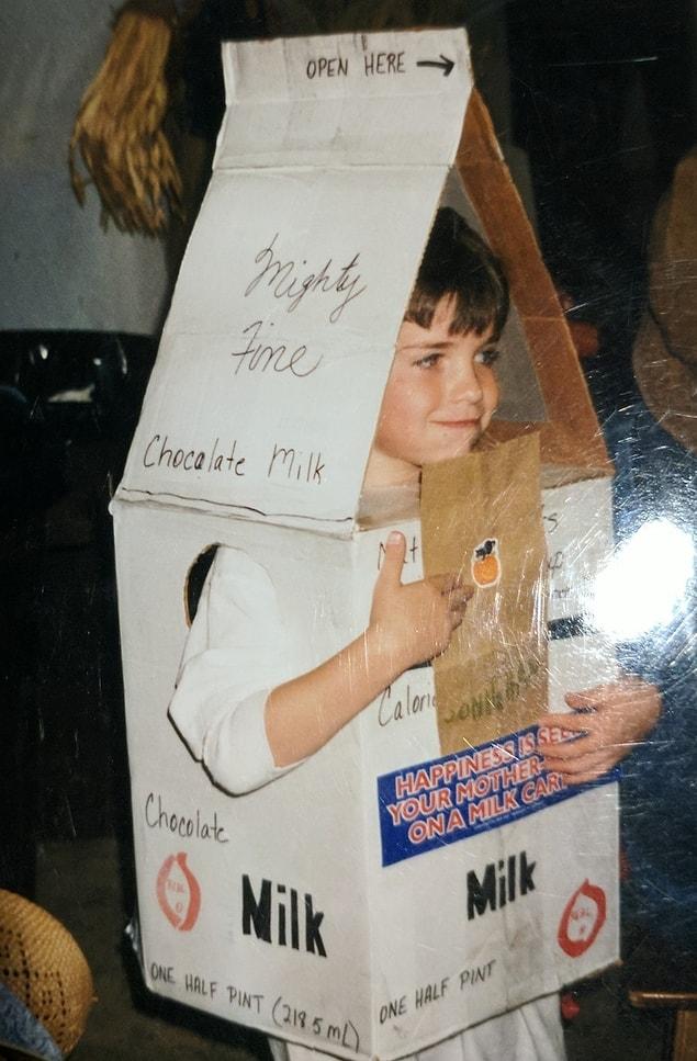 26. “That one time I wanted to be a carton of milk for Halloween...”