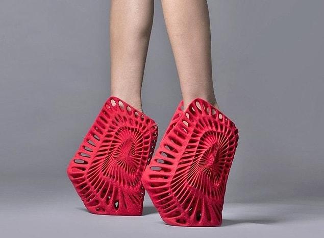 18. "Elegant shoes for those who love elegant geometry!"