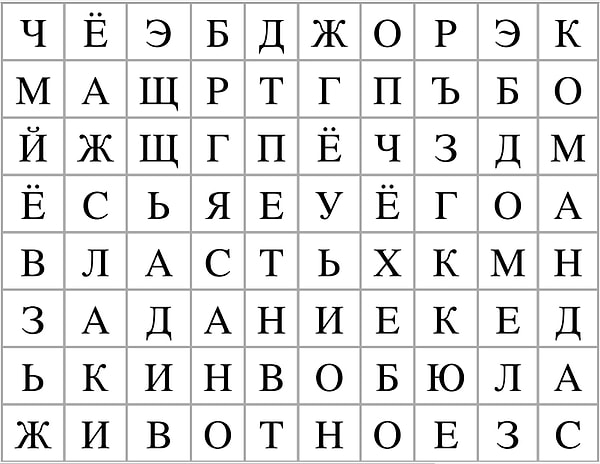 Внимательно посмотрите на картинку и выберите слово, которое увидели первым:
