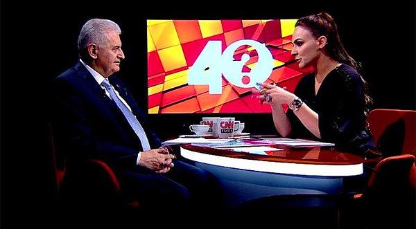 Yıldırım CNN Türk'te yayınlanan 40 programında istifa edeceğini açıkladı.