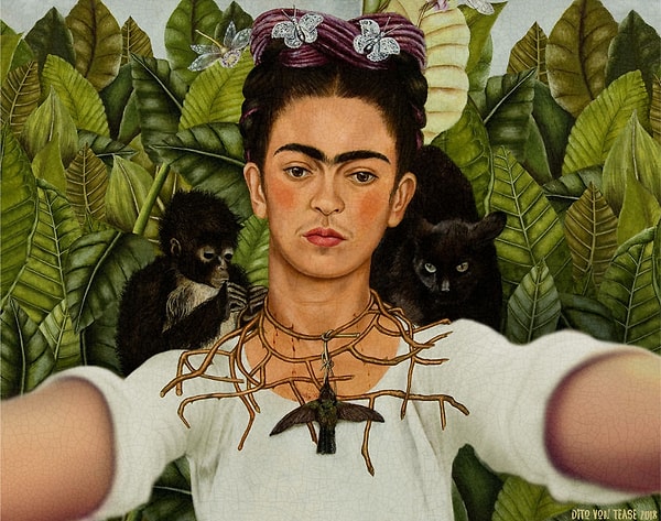 4. «Автопортрет Фриды Кало с терновым венцом и колибри». Фрида Кало, 1940